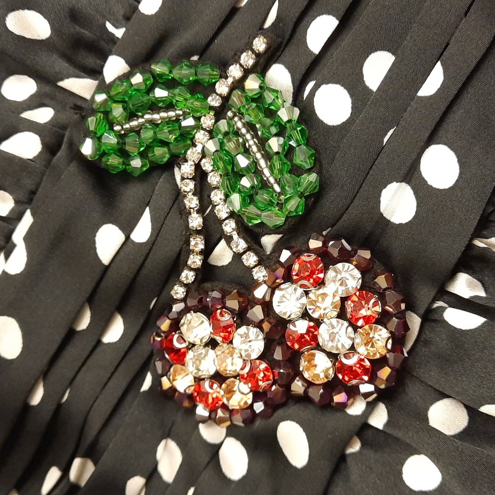 NWT, Betsey Johnson Embellished Cookies and Cream Dress - Picture 4 of 16